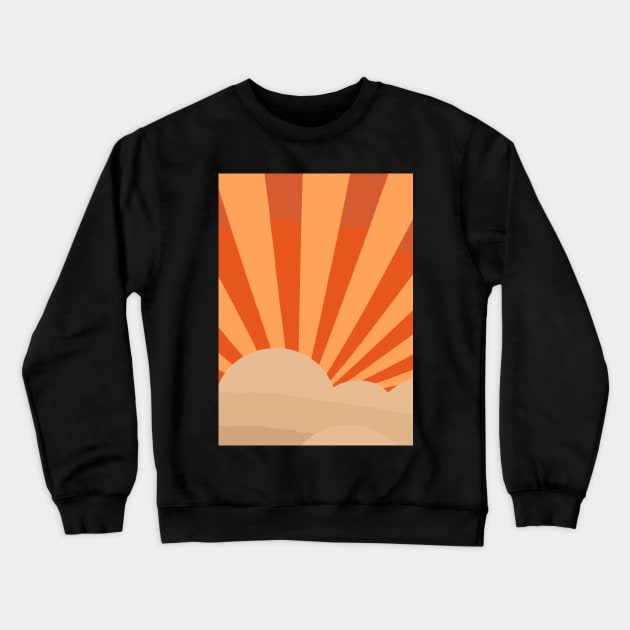 Orange Clouds Crewneck Sweatshirt by maxcode